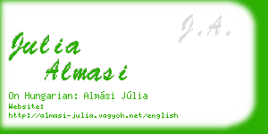 julia almasi business card